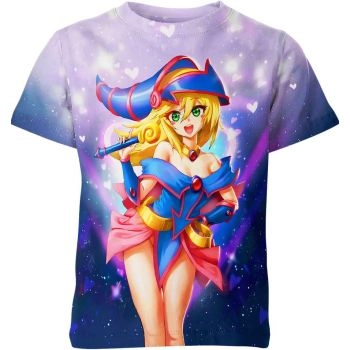 Dark Magician Girl From Yu-Gi-Oh Shirt - Blue Purple