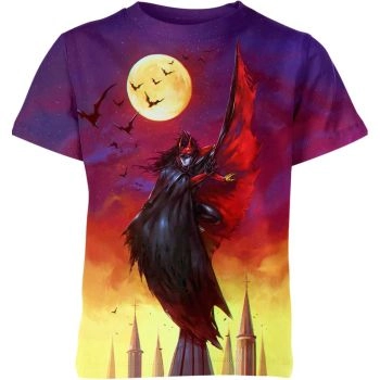 Red Batman - The Dark Knight in a Unique Red Twist with this Purple Comfy T-Shirt