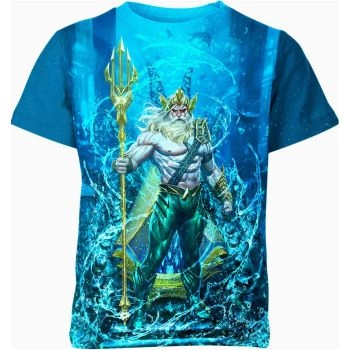 Uniting Sea Gods with the Aquaman x Poseidon Shirt in Ocean Blue