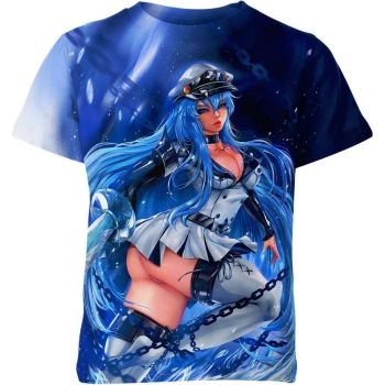 Frosty Dominance - Esdeath From Akame Ga Kill Blue Shirt