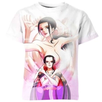 Nico Robin in Classic White and Purple Shirt
