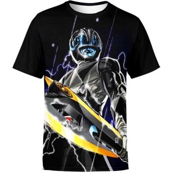 Mighty Morphin Style - Black Ranger from Power Rangers Shirt