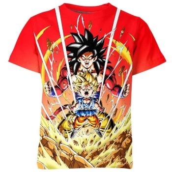 Son Goku's Fiery Red Dragon Ball Z Shirt