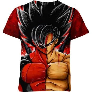 Deadpool X Son Goku Dragon Ball Z Shirt - Red Multicolor