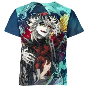 Dynamic Multi-Colored Douma From Demon Slayer Shirt - High-Quality Adventure