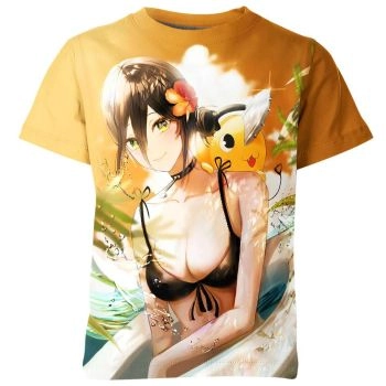 Devilish Duo: Reze And Pochita From Chainsaw Man Shirt