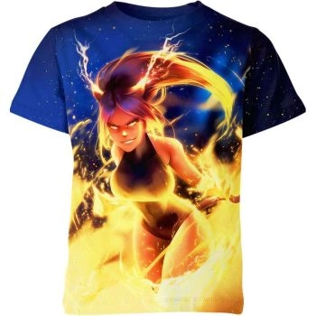 Golden Thunder - Blue with Yellow Accents Yoruichi Shihouin from Bleach Shirt