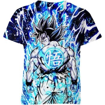 Goku's Lively Boundless Sapphire Dragon Ball Z Shirt