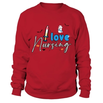 Halloween Nurse I Love Nursing Sublimation Sweatshirt