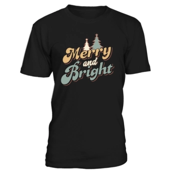 Merry and Bright Retro Christmas Shirts