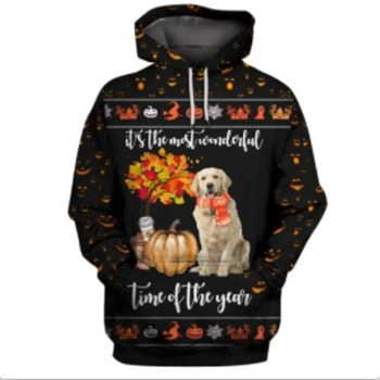 Classical  Black Dog Pattern Animals Hoodie