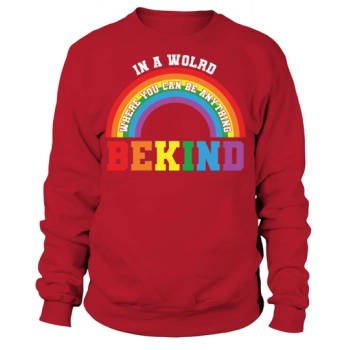 In a world where you can be anything, be kind Gay Pride LGBT Sweatshirt