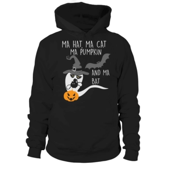 Ma Hat Ma Cat Ma Pumpkin Ma Bat Halloween Hoodies