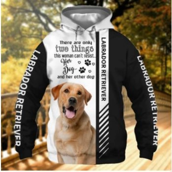 Loose And Gorgeous Black White Dog Pattern Animals Hoodie