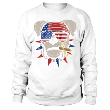 American Bulldog 4th Of July Graphic Sweatshirt