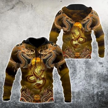 Oversize Yellow Skull Pattern Skull Hoodie