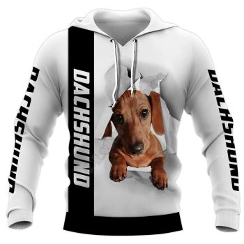 Street White Dog Pattern Animals Hoodie