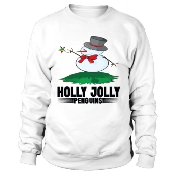 Holly Jolly Penguins Christmas Day Sweatshirt