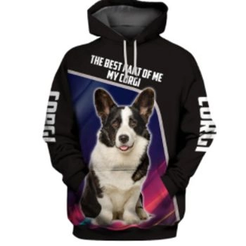 Classical  Black Dog Pattern Animals Hoodie