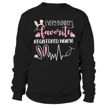 Nurse RN Cute Ears Bunny Easter Day Easter Sunday Sweatshirt