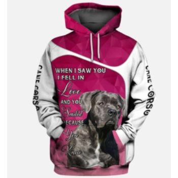 Popular Pink Dog Pattern Animals Hoodie