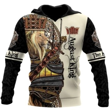 Precious And Gorgeous Brown Black Lion Pattern Animals Hoodie