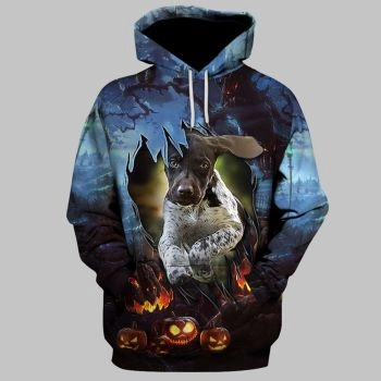 Generous And Beautiful Blue Dog Pattern Animals Hoodie