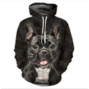 Street Black Dog Pattern Animals Hoodie