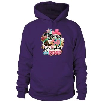 50th Birthday Like a Boss Rodeo Cowgirl Hoodies