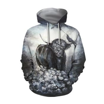 Precious And Gorgeous Black Cow  Pattern Christmas Hoodie