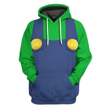 Elegance Black Green Straps Pattern Armor Hoodie