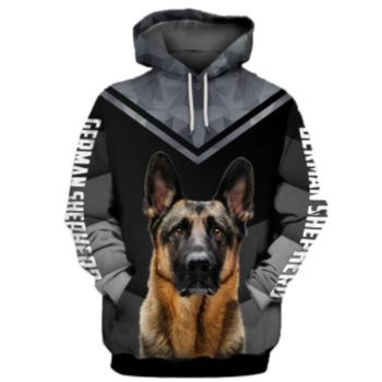  Gorgeous Black Dog Pattern Animals Hoodie