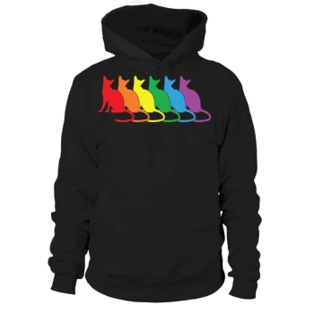 Cat LGBT Kawaii Cats Rainbow Hoodies