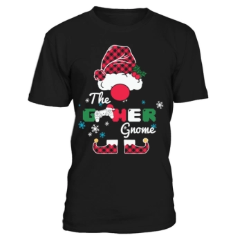 The Gamer Gnome Christmas Red Plaid Gamer