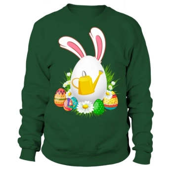 Bunny Farmer Rabbit Eggs Hunting Job Easter Day Long Sleeve Sweatshirt