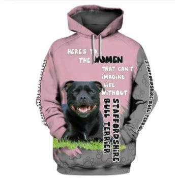 Pretty Pink Dog Pattern Animals Hoodie