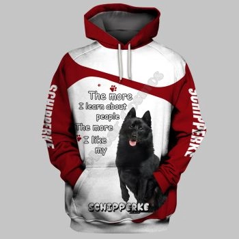 Precious And Cute Red White Dog Pattern Animals Hoodie