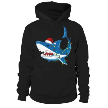 Christmas Shark Santa Hat Christmas Hoodies