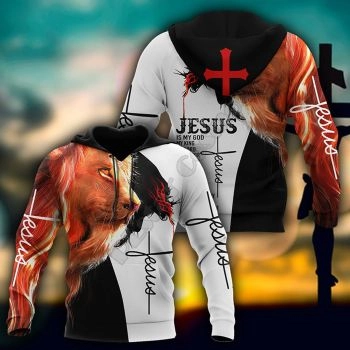 Vintage  Colorful Crosses Pattern Jesus Hoodie