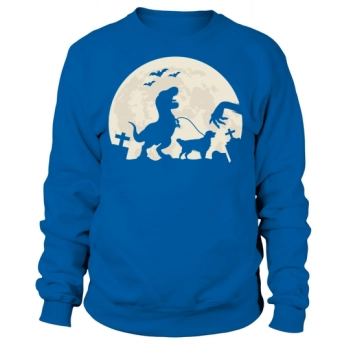 Golden Retriever Dinosaur Moon Funny Halloween Sweatshirt