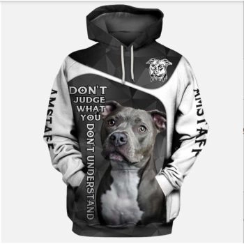 Popular And Vintage Black  Dog Pattern Animals Hoodie