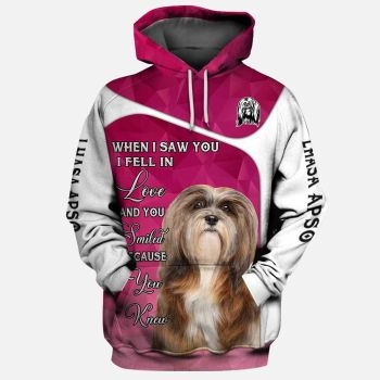 Gorgeous Pink Dog Pattern Animals Hoodie