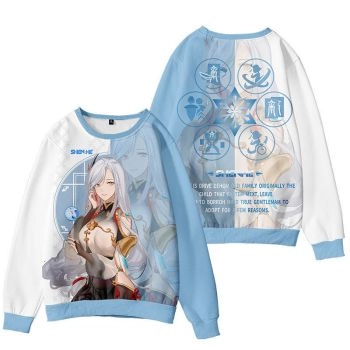 Fashion Genshin Impact Anime Game Shenhe Sweatershirt