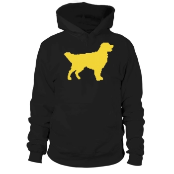 Pixel Golden Retriever 80s Funny Halloween Hoodies