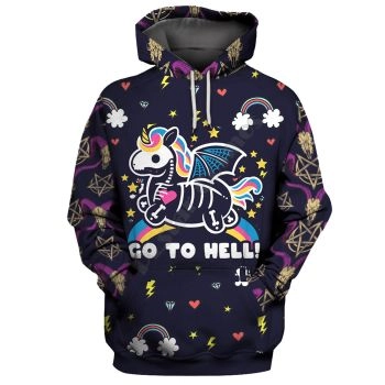 Cute And Loose Colorful Horse Pattern Animals Hoodie