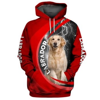 Fashion Red Dog Pattern Animals Hoodie