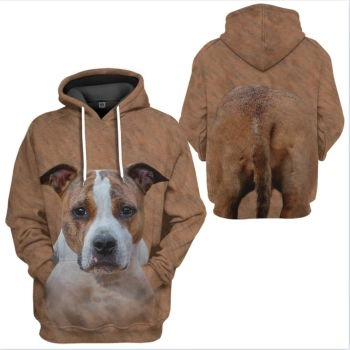 Precious Brown Dog Pattern Animals Hoodie