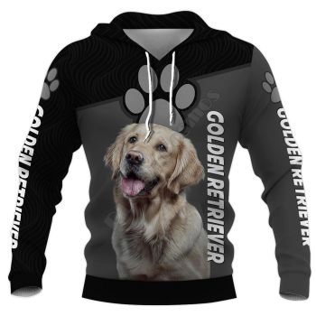 Gorgeous Black Dog Pattern Animals Hoodie