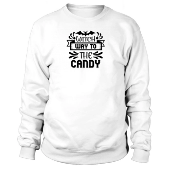 Witch Way To The Candy Halloween Costume Sweatshirt