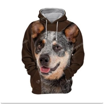 Cute Brown Dog Pattern Animals Hoodie